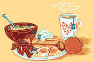 breakfast (2021). For Gamer Cuisine zine. Medibang.